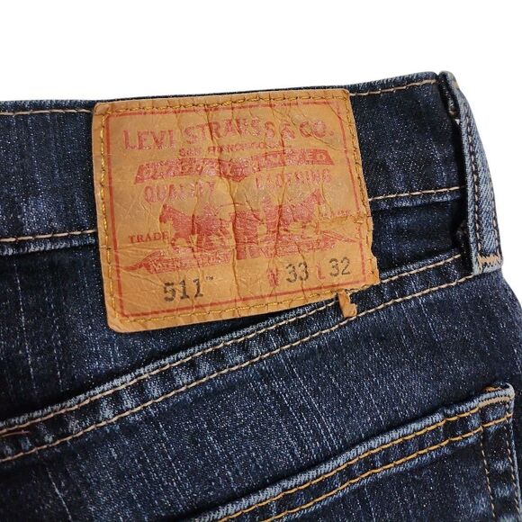 LEVI STRAUSS 511 Men's Denim Pants 33 X 32 Cotton Blend Streetwear Classic Jeans - Picture 2 of 10